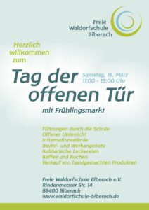 Plakat Tag der offenen Tür