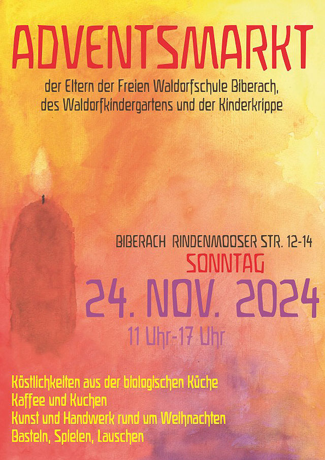 adventplakat 2024 waldorfschule bc